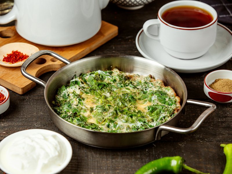 Fırında Ispanaklı Omlet