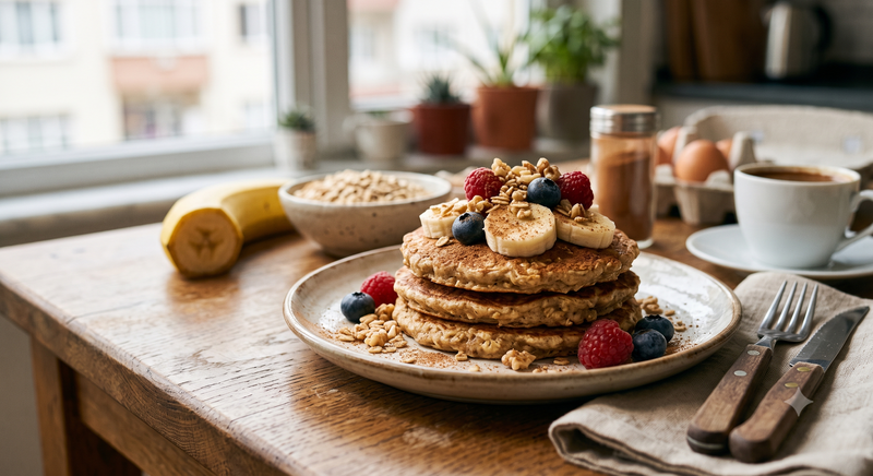 Yulaflı Muzlu Fit Pancake