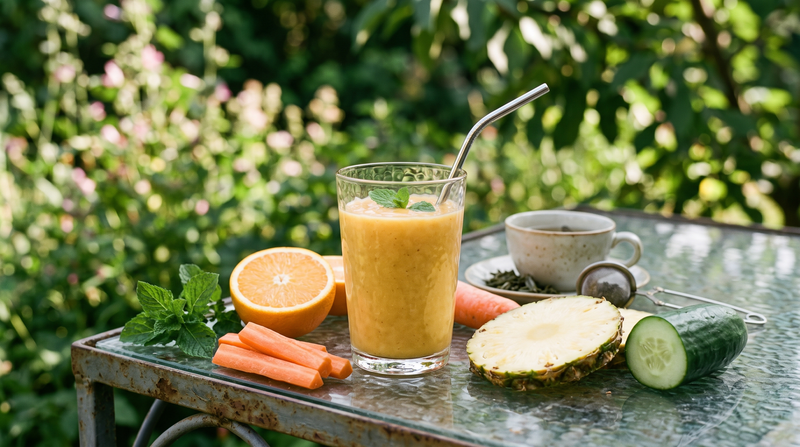Yeşil Çaylı Sebze-Meyve Smoothie